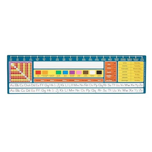 Really Good Stuff Dual Language Desktop Helpers Intermediate, Vinyl, Self-Adhesive - Set of 24