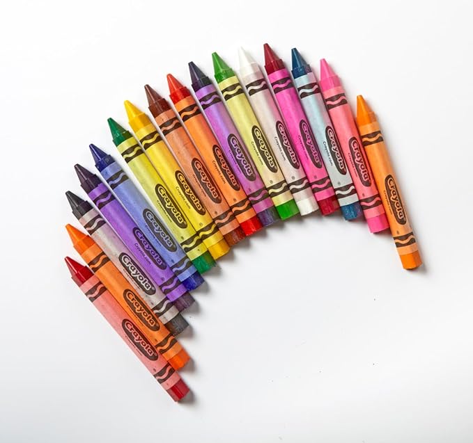 Crayola Triangular Crayon Classpack (256ct), 16 Assorted Toddler Crayons, Anti Roll, Bulk School Classroom Essentials, Preschool & Kindergarten Must Haves (Pack of 2)