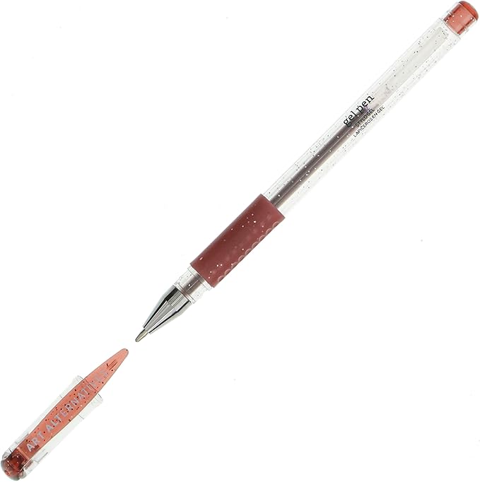 Art Alternatives Gel Pen, Glitter Bordeaux - Ballpoint - Non-Smear + Quick Dry - Writing, Drawing, Coloring, Journal, Planner