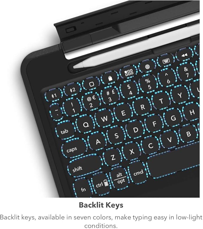 ZAGG Rugged Book iPad Pro 11-inch (M5)/ Pro 11-inch (M4) Keyboard Case - Durable Magnetic-Hinged, 6.6 Feet Drop Protection, Backlit Laptop-Style Keys, Multi-Device Pairing, Detachable Keyboard
