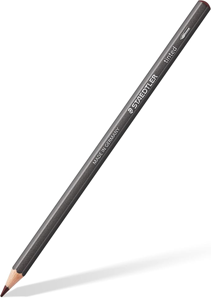 Staedtler Water-Soluble Tinted Graphite Pencils, Watercolor Artist Set, Pre-sharpened, 12 Colors in Metal Tin, 14610T M12