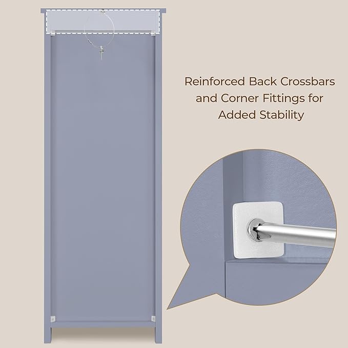 Yaheetech Bathroom Floor Cabinet, Wooden Side Storage Organizer, 4 Drawers Free-Standing Cabinet for Bathroom/Hallway/Living Room, Gray