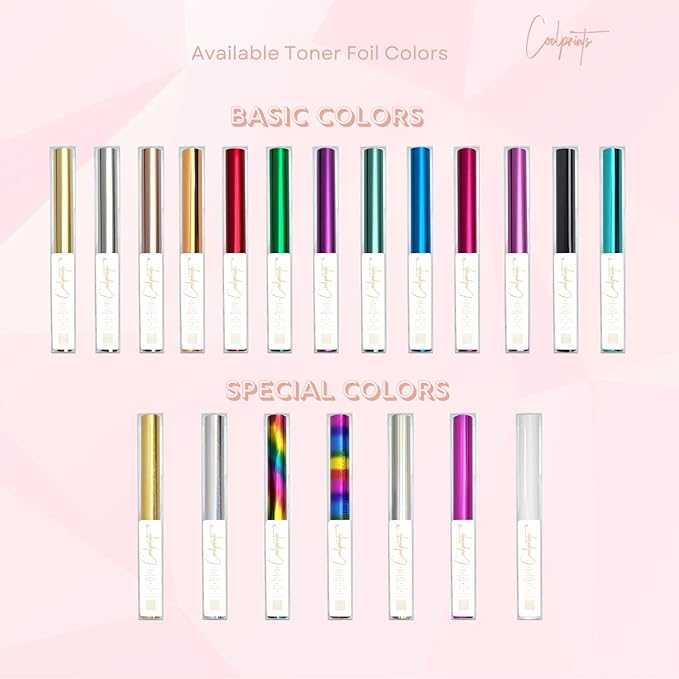 Foil for Laminator and Laser Printer, Foil for Toner, Special Colors, Roll of 12.6 Inches x 32.8 Feet (Rainbow Glitter)