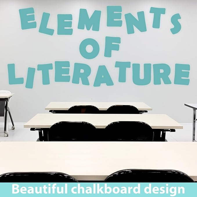 150 PCS Large 6" Font Letters and Punctuation Set, Light Turquoise Classroom Alphabet Cutout for Bulletin Board Display Home School, A Great Helper to Inspire Students' Learning Interest
