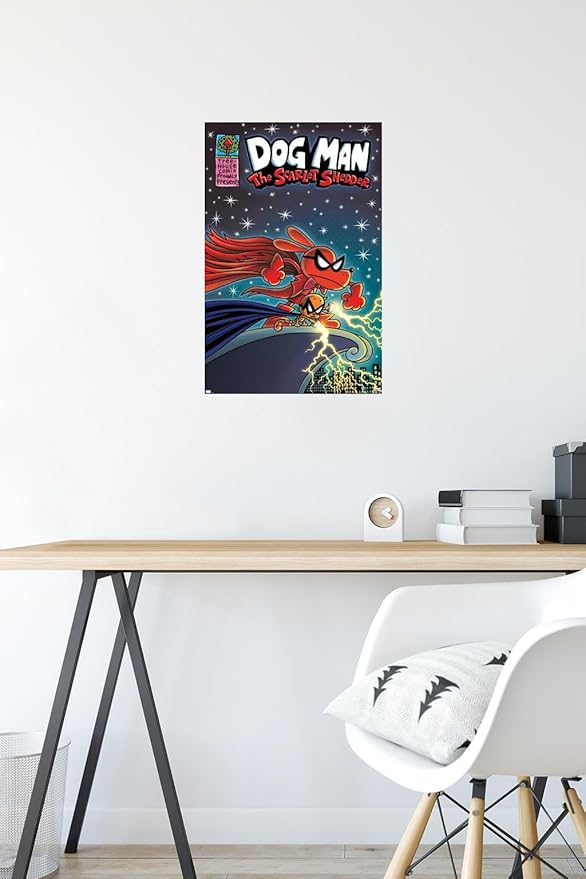Dog Man - The Scarlet Shedder Wall Poster, 22.4L" x 14.7W", Premium Unframed Version