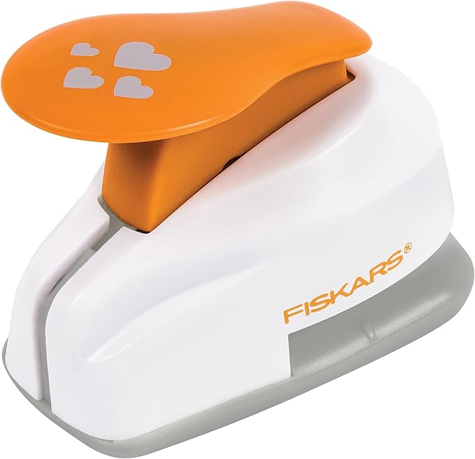 Fiskars Hole Punch Confetti Maker Set (4-Pack) - Stars, Hearts, Circles and Rectangle Shapes - Arts and Crafts Tools
