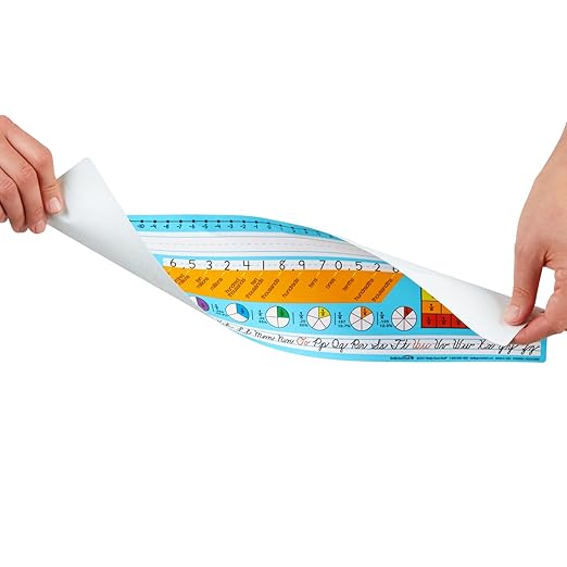 Really Good Stuff 24PK Zaner-Bloser Self-Adhesive Vinyl Desktop Reference Nameplate with Letters, Numbers, Place Values-Traditional Manuscript Name Tags