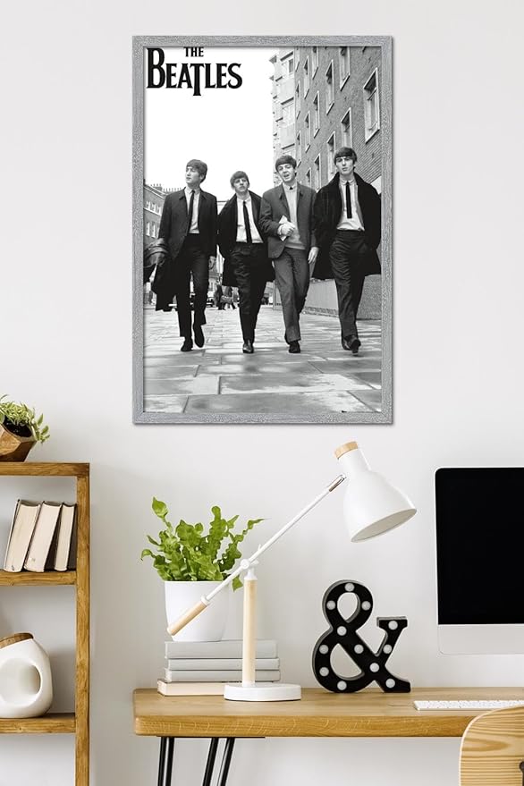 Trends International The Beatles - In London Wall Poster, 34L x 22.4W, Gray Framed Version
