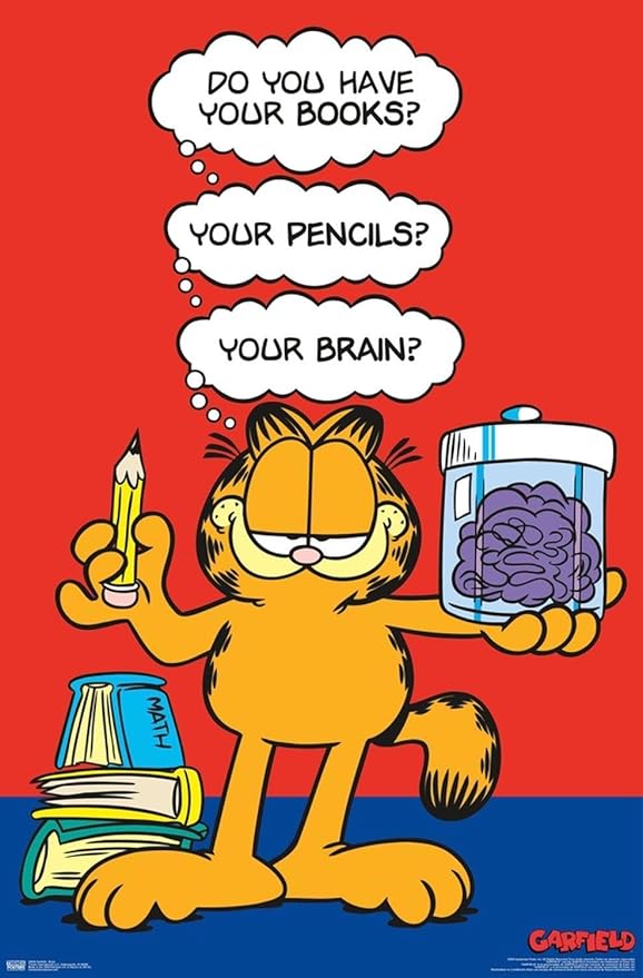 Garfield - Brain Wall Poster, 19L" x 13W", Premium Unframed Version