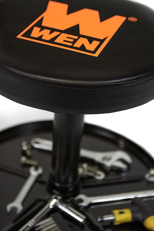 WEN 73012T 300-Pound Capacity Pneumatic Rolling Mechanic Stool