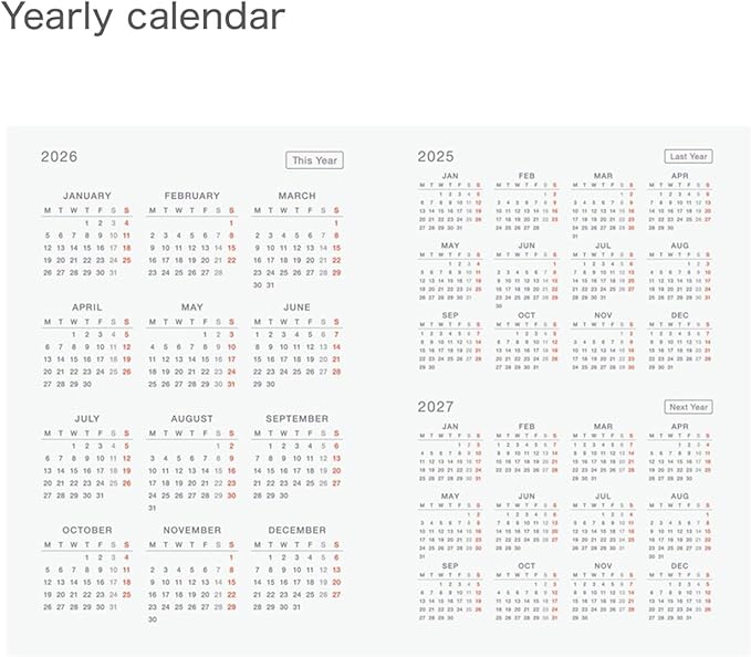 Hobonichi Techo 2026 Original Book – A6, English, Daily, January Start, Monday Start, Planner