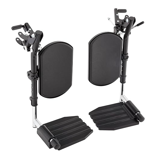 Invacare Wheelchair Elevating Legrest with Calf Support, Footrest with Swing Away Function, Adjustable Length, Tool-Free Installation, Compatible with Most US Wheelchairs