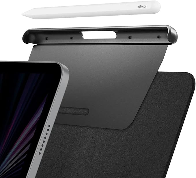 Spigen for Apple Pencil Pro Holder, 2nd Gen, Lenovo Yoga Pen, Galaxy S Pen, Compatible with Magic Keyboard, Smart Keyboard, Smart Folio, Remarkable 2 and Other Magnetic iPad Cases, Black