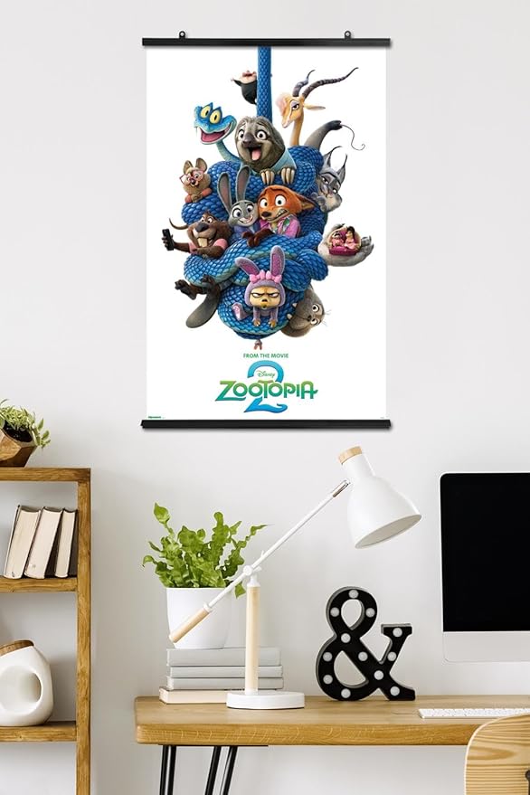 Disney Zootopia 2 (2025) - Group One Sheet Wall Poster, 34L" x 22.4W", Poster & Clip Bundle
