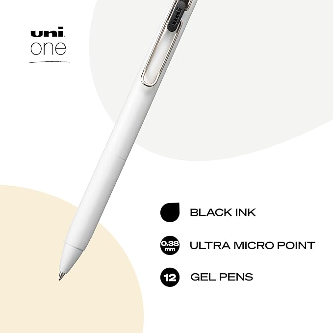 Uniball Gel Pen ; 0.38mm Ultra Micro Black Pens; Gel Ink Pens | Office Supplies Sold by Uniball are Pens; Ballpoint Pen; Colored-Pens;-Gel-Pens; Fine Point; Smooth Writing Pens,12 Count (Pack of 12)
