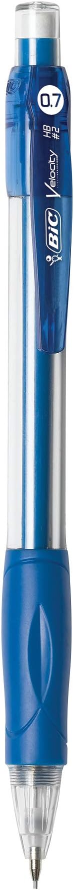 BIC Velocity Mechanical Pencils, With Colorful Barrel, Medium Point (0.7mm), 12-Count Pack Mechanical Pencils With Erasers