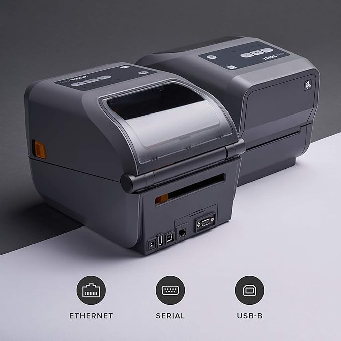 ZEBRA ZD620t 300 dpi Thermal Transfer Desktop Printer - Ethernet, Bluetooth, Serial, USB Connectivity - 6 IPS, Print Width 4 in, ZD620 Barcode Label Printer - ZD62043-T01F00EZ YKGAV (Renewed)