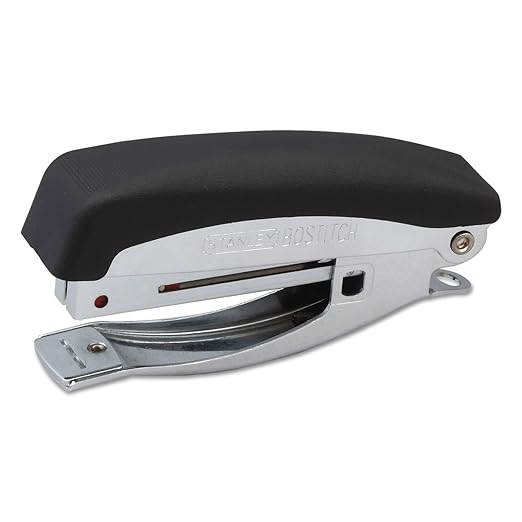 Bostitch Office Deluxe 20 Sheet Hand-Held Stapler with Anchor Hole, Chrome/Black (42100)