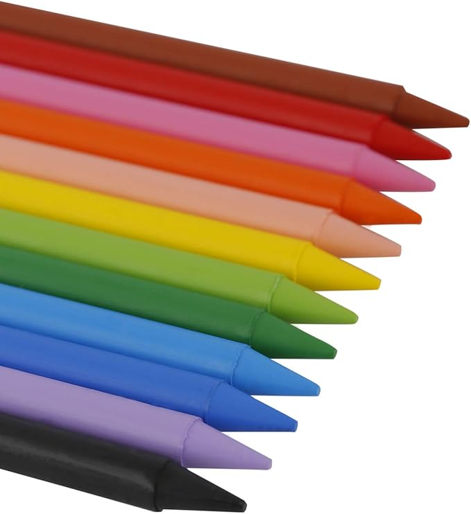 Bic Kids Plastidecor Crayons Colour Hard Long-lasting Sharpenable Vivid Assorted Ref 829770 [Pack of 12]