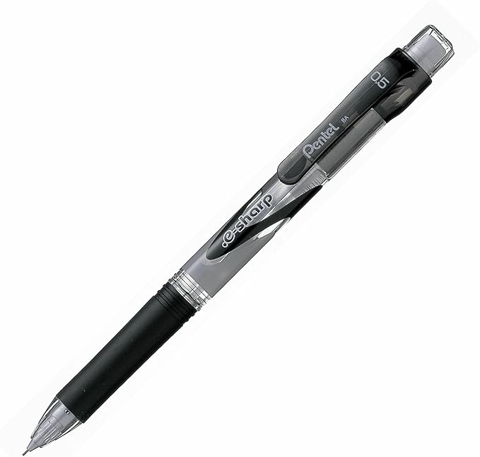 Pentel E-Sharp Mechanical Pencil, 0.50 mm, Black Barrel, Dozen Box (AZ125A)