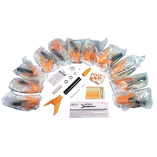 Estes 1751 Bulk Pack of 1751 Alpha III Rocket-Building Kits, Beginner Flying-Rocket-Model Kits for Ages 10+, Classroom Science Experiments
