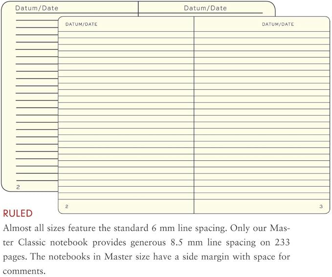 LEUCHTTURM1917 - Notebook Softcover Medium A5-123 Numbered Pages for Writing and Journaling (Ruled, Bellini)