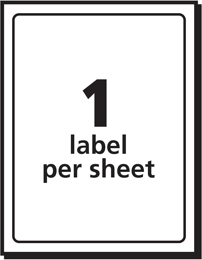 Avery Printable Shipping Labels, 4" x 6", White, 20 Blank Address Labels (05292)