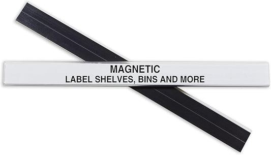 C-Line HOL-DEX Magnetic Shelf/Bin Label Holders, Side Load, 0.5 x 6, Clear, 10/Box