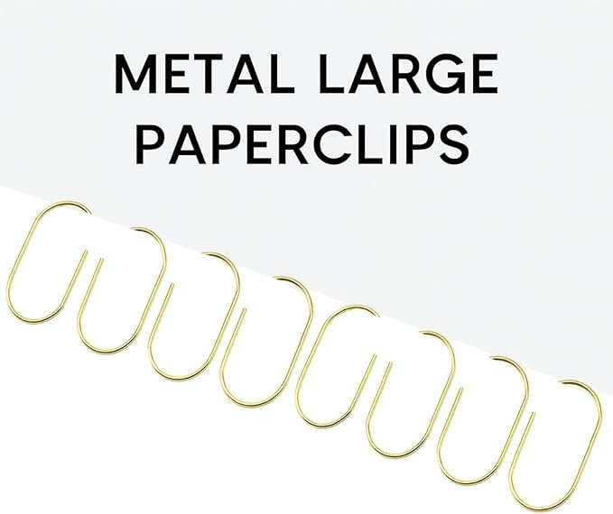 50 Pcs Jumbo Gold Paper Clips 2 inch – Planner Paper Clips, Gifts for Planner Lovers