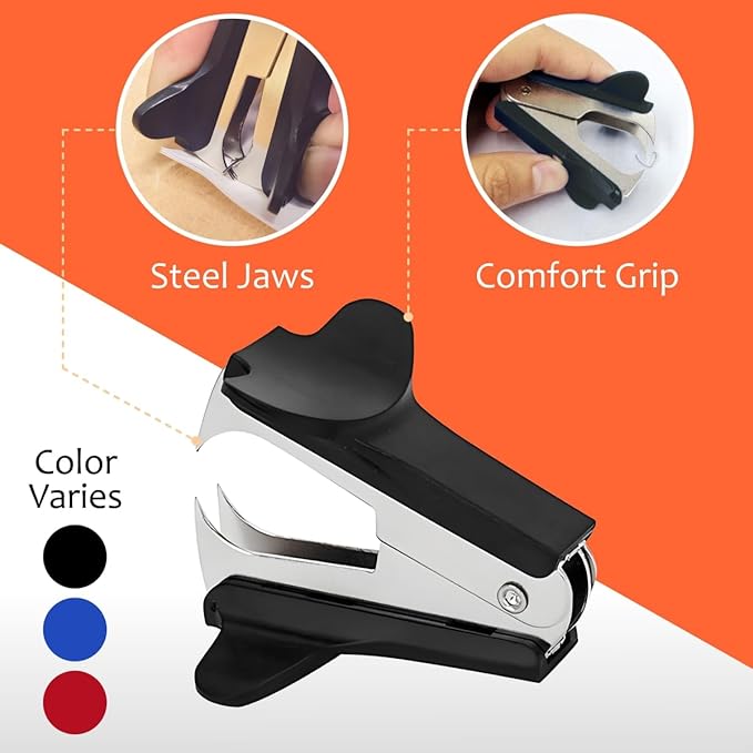 Staple Remover 3 Pack Staple Puller Pinch Jaw Style Staple Remover Tool, Stapler Removers