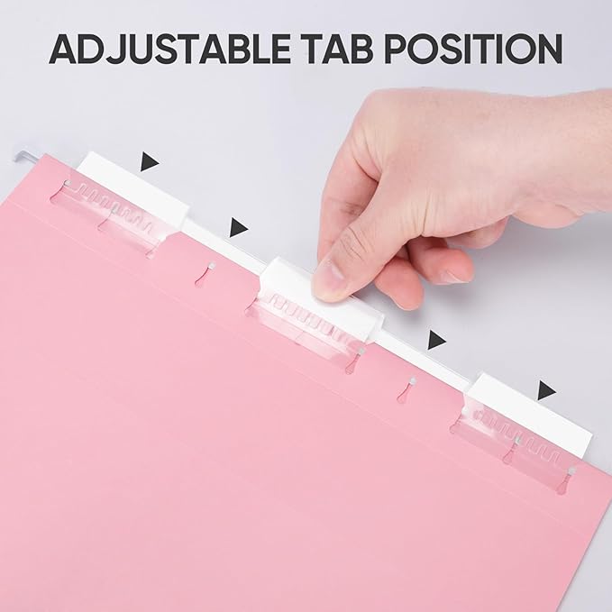 BALEINE 16PK Hanging File Folders, Legal Size Hanging Folders with 1/5-Cut Tabs for Filing Cabinets, File Boxes (16PK, Legal Size)