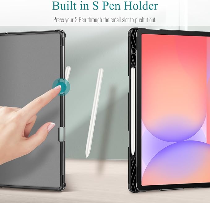Fintie Case for Samsung Galaxy Tab S10 Lite/ S10 FE/ S9 FE 5G 10.9 Inch/Tab S9 11 Inch with Built-in S Pen Holder, Multiple Angle Portfolio Business Cover with Pocket Auto Sleep/Wake, Navy