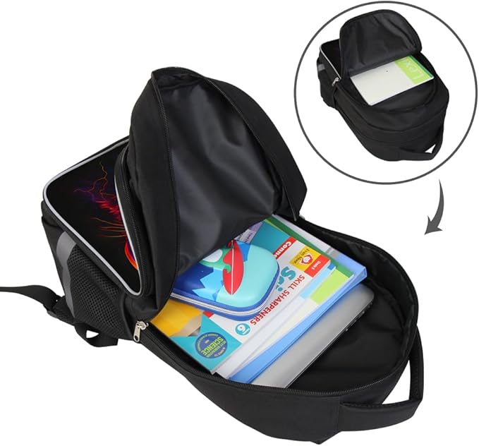 School Backpack for Boys 17" Boys Backpack for Kids Children Teens Elementary Middle School - Students Bookbag Ages 6-18 Travel Back Pack Cat
