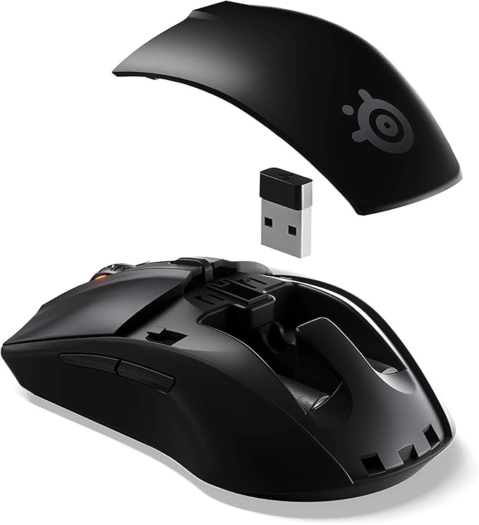 SteelSeries Rival 3 Wireless Gaming Mouse - 400+ Hour Battery Life - Dual Wireless 2.4 GHz and Bluetooth 5.0-60 Million Clicks - 18,000 CPI TrueMove Air Optical Sensor (62521) (Renewed)