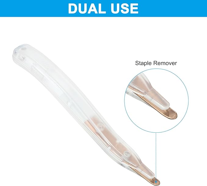 PATIKIL Staple Remover, Magnetic Staple Puller Desktop Removal Tool Cutting Tool for Office Home, Clear