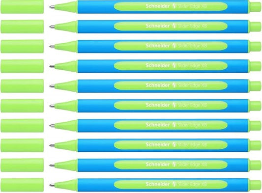 Schneider Slider Edge XB Ballpoint Pen, Box of 10, Light Green (152211)