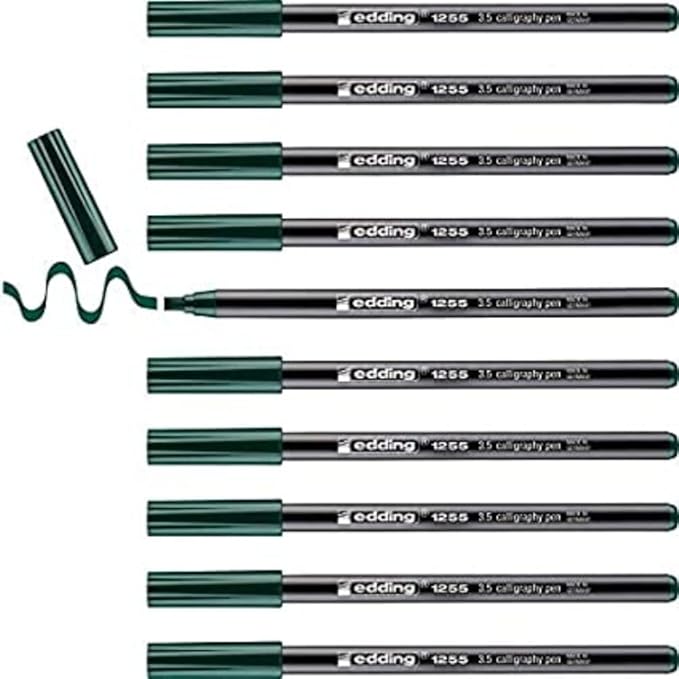 edding 1255 Calligraphy Pen Green 3.5mm Nib - Box of 10