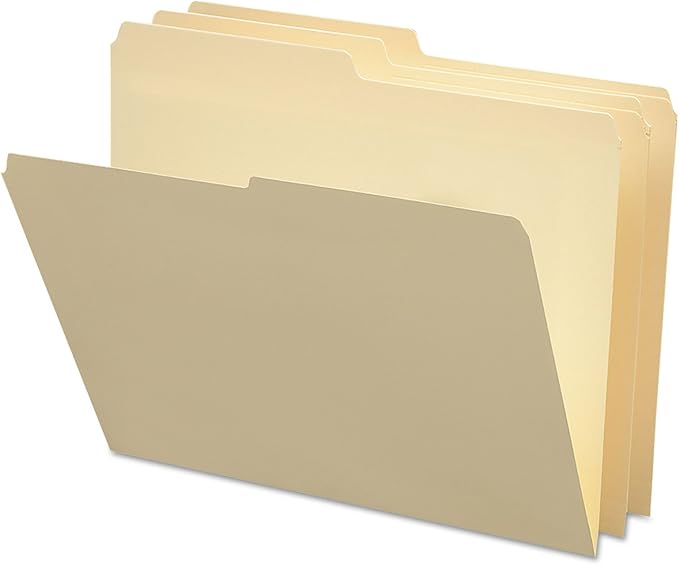 Smead SuperTab File Folder, Oversized 1/2-Cut Tab, Letter Size, Manila File Folders, 100 per Box (13020)