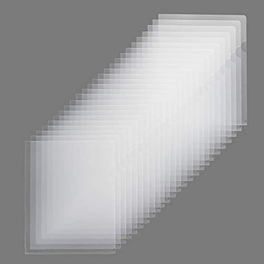 Sooez 25 Pack Clear Document Folder Project Pockets, Plastic File Folders Letter Size, Clear Sleeves for Paper Protector 8.5 x 11, Presentation Folders Report Covers