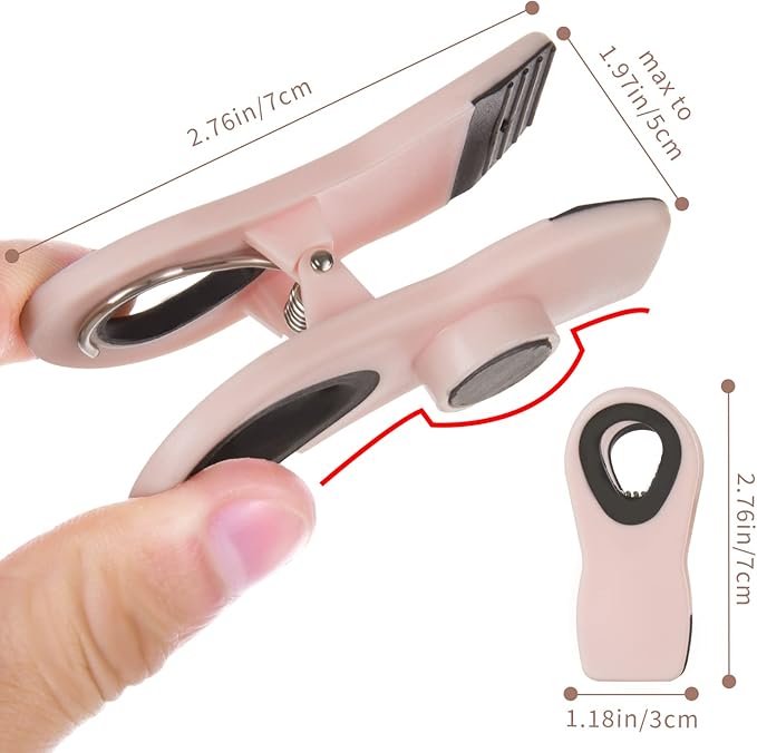 Chip Clips Bread Clips Bag Clips Magnetic Clips Chip Clip Chip Clips Bag Clips Food Clips Clips for Food Packages Chip Bag Clip (10pcs Pink)