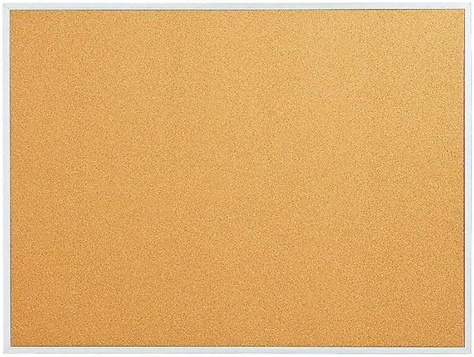 Staples Cork Bulletin Board with Aluminum Frame, 3 x 2 ft Vertical or Horizontal Mount Self Healing Bulletin Board for Home Office and Classroom