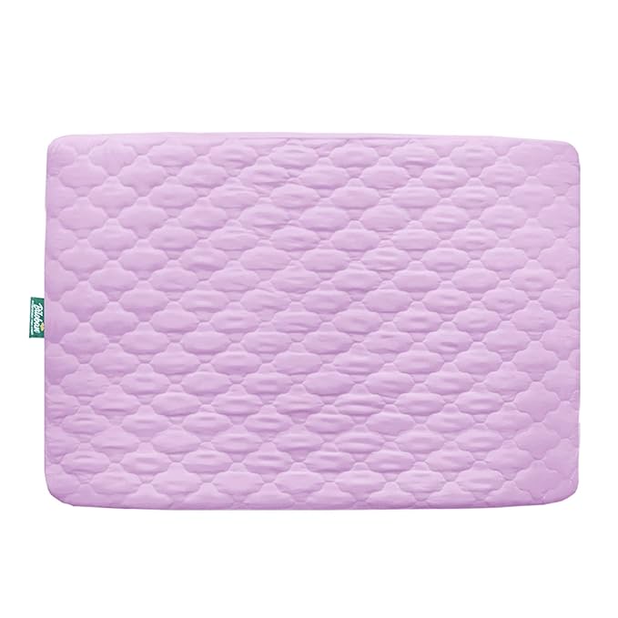 Biloban Waterproof Sheet for Pack n Play Quilted, Playard Sheet Protector 39inch X 27inch fits for Baby Foldable and Playard Mattress, Portable Mini Crib, Lavender