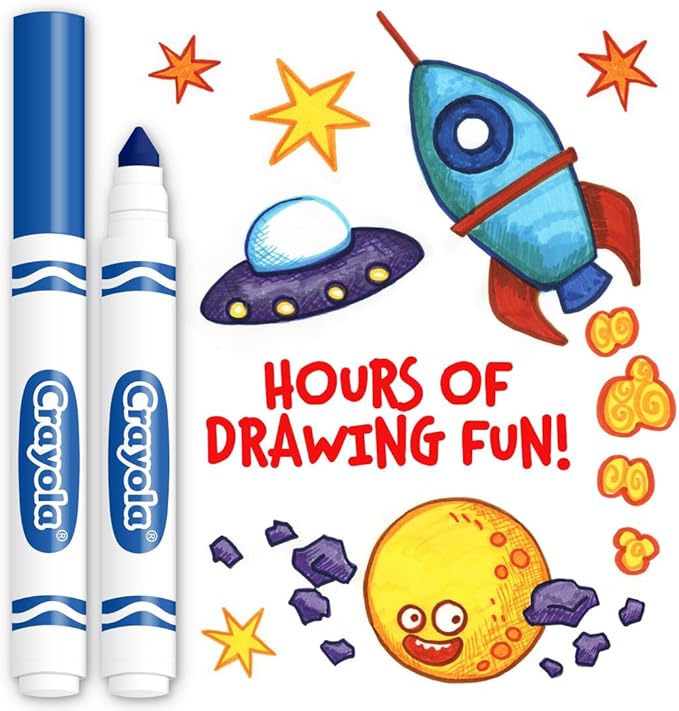 Crayola 12 Count Washable Bulk Markers, Blue