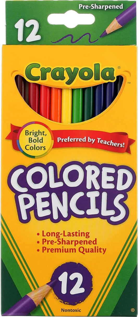 Crayola 68-4012 Long Colored Pencils 12 Count, Pack of 14