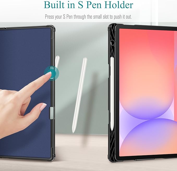 Fintie Case for Samsung Galaxy Tab S10 Lite/ S10 FE/ S9 FE 5G 10.9 Inch/Tab S9 11 Inch with Built-in S Pen Holder,Multiple Angle Portfolio Business Cover with Pocket Auto Sleep/Wake,Blooming Hibiscus