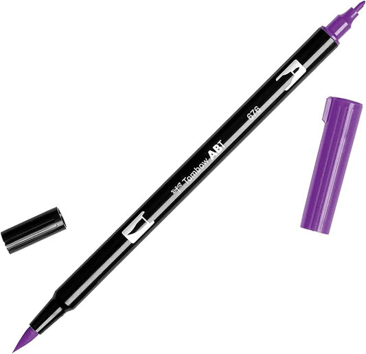 Tombow Dual Brush Pen Art Marker, 676 - Royal Purple, 1-Pack