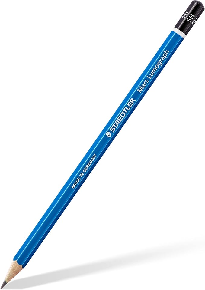 STAEDTLER Mars Lumograph 5H Graphite Art Drawing Pencil, 6 Pencils