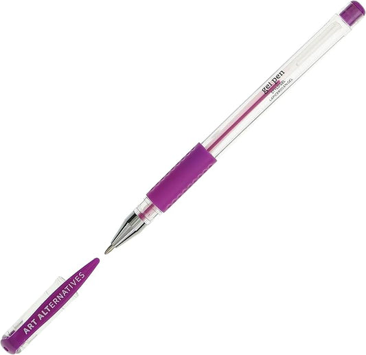 Art Alternatives Gel Pen, Neon Violet - Ballpoint - Non-Smear + Quick Dry - Writing, Drawing, Coloring, Journal, Planner