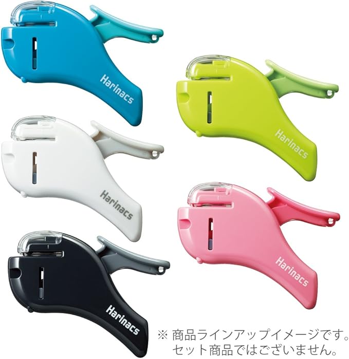 Kokuyo Stapleless Stapler, Harinacs Handheld Staple-Free, Up to 5 Sheets No Staple Binding, Portable Holeless Compact Alpha, Black, Japan Import (SLN-MSH305DB)