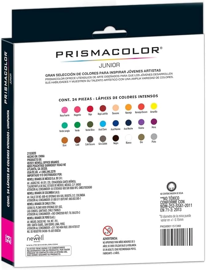 Prismacolor Colored Pencils Set, Assorted Colors, Pack of 24, Junior 4.0mm…